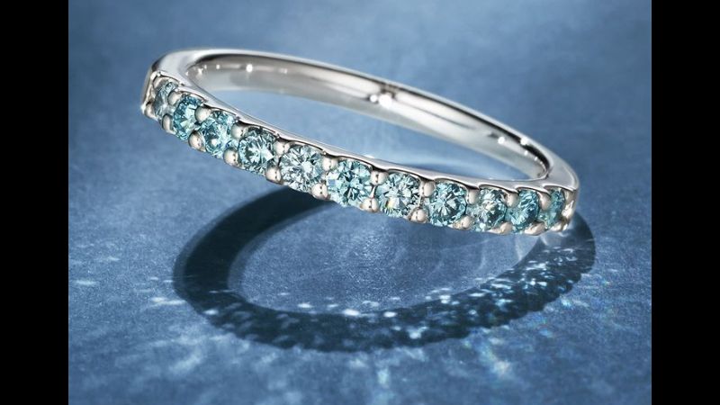 Blue Diamond Ring